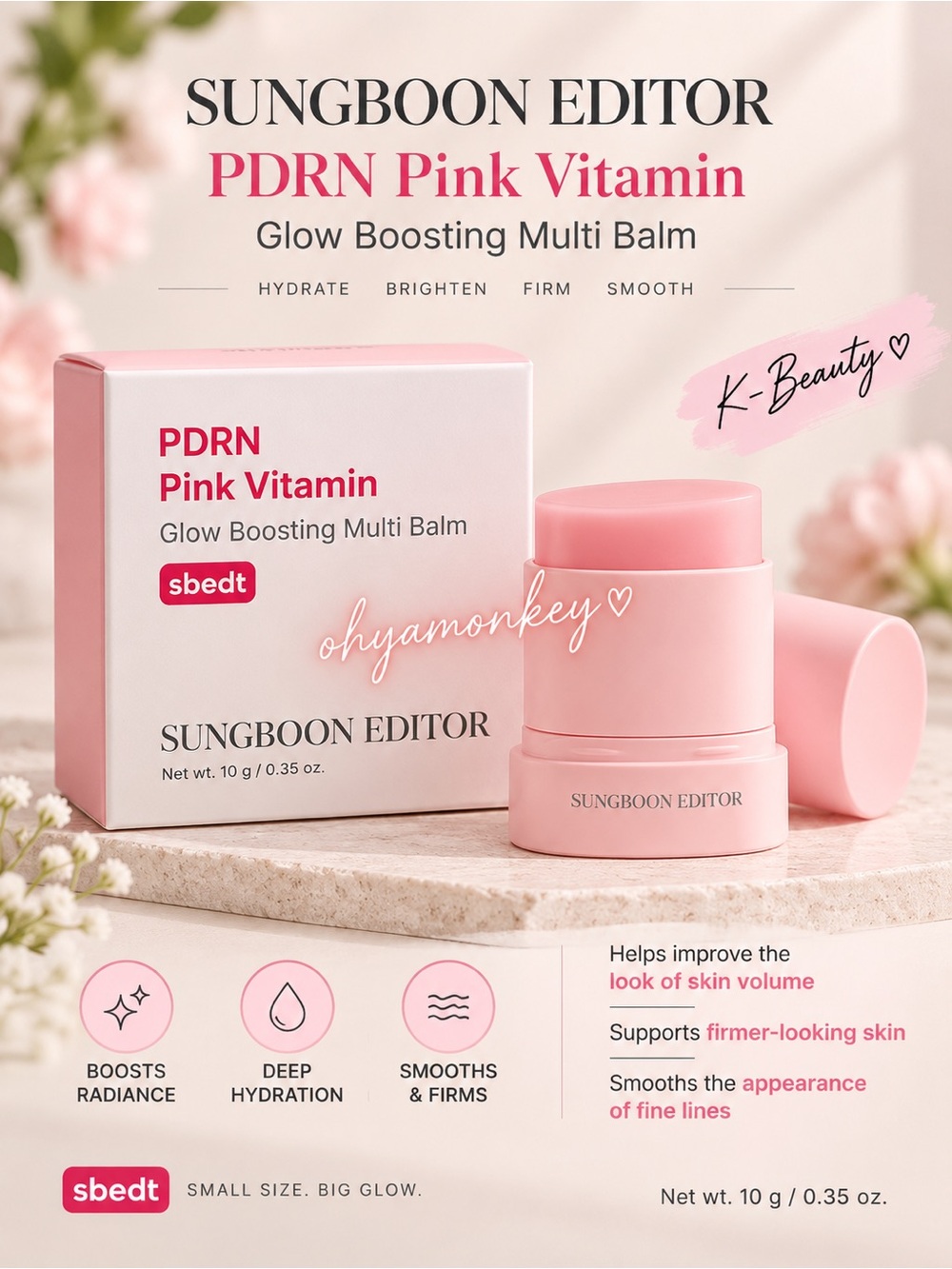 Sungboon Editor PDRN Pink Vitamin Glow Boosting Multi Balm
